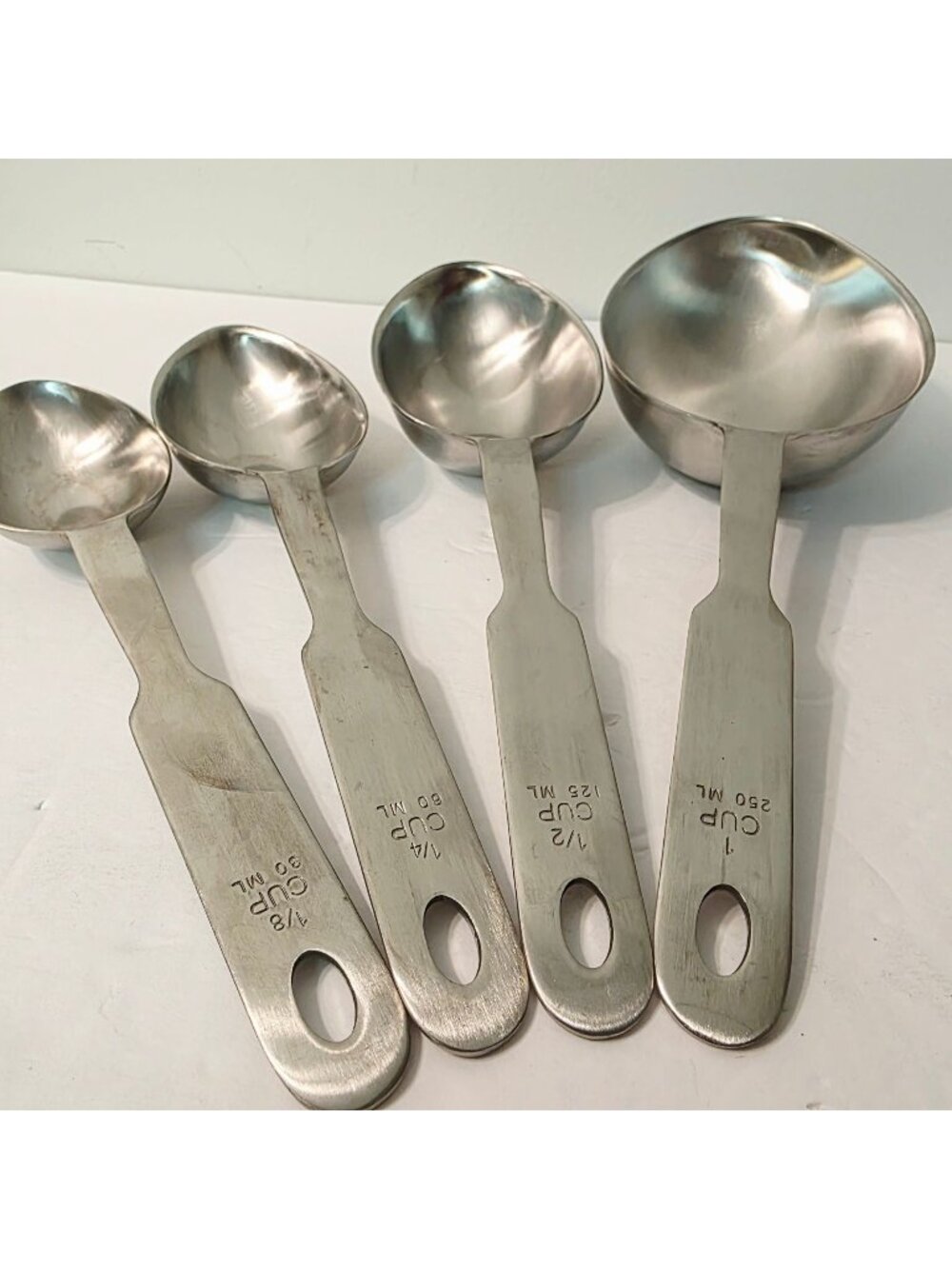 4 pc NORPRO 18/10 Stainless Steel Measuring Scoops Ladle Spoon Heavy